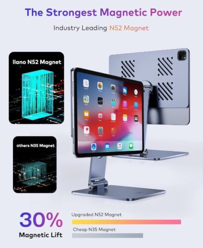 Magnetic Tablet Stand for Apple iPad Pro 11 1/2/3/4 Gen & iPad Air 4/5 Gen - Photo 3/6