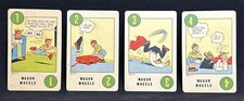 VINTAGE 1941 BLONDIE COMIC STRIP-Wagon Wheels-PLAYING CARDS-SET OF 4