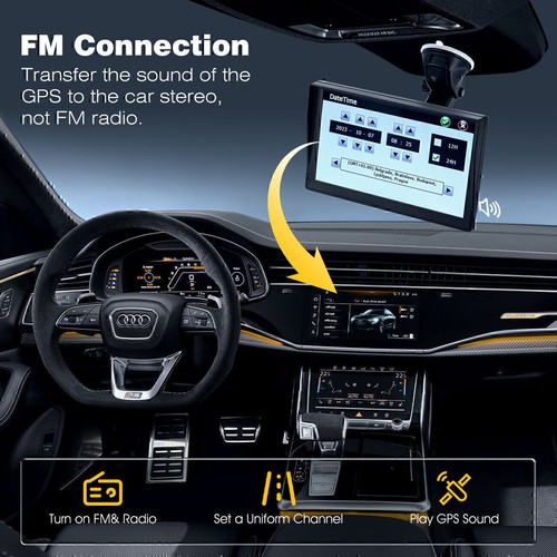 9" Portable Black GPS Navigator Carplay For Car Navigation system Touchscreen BT - Picture 6 of 21
