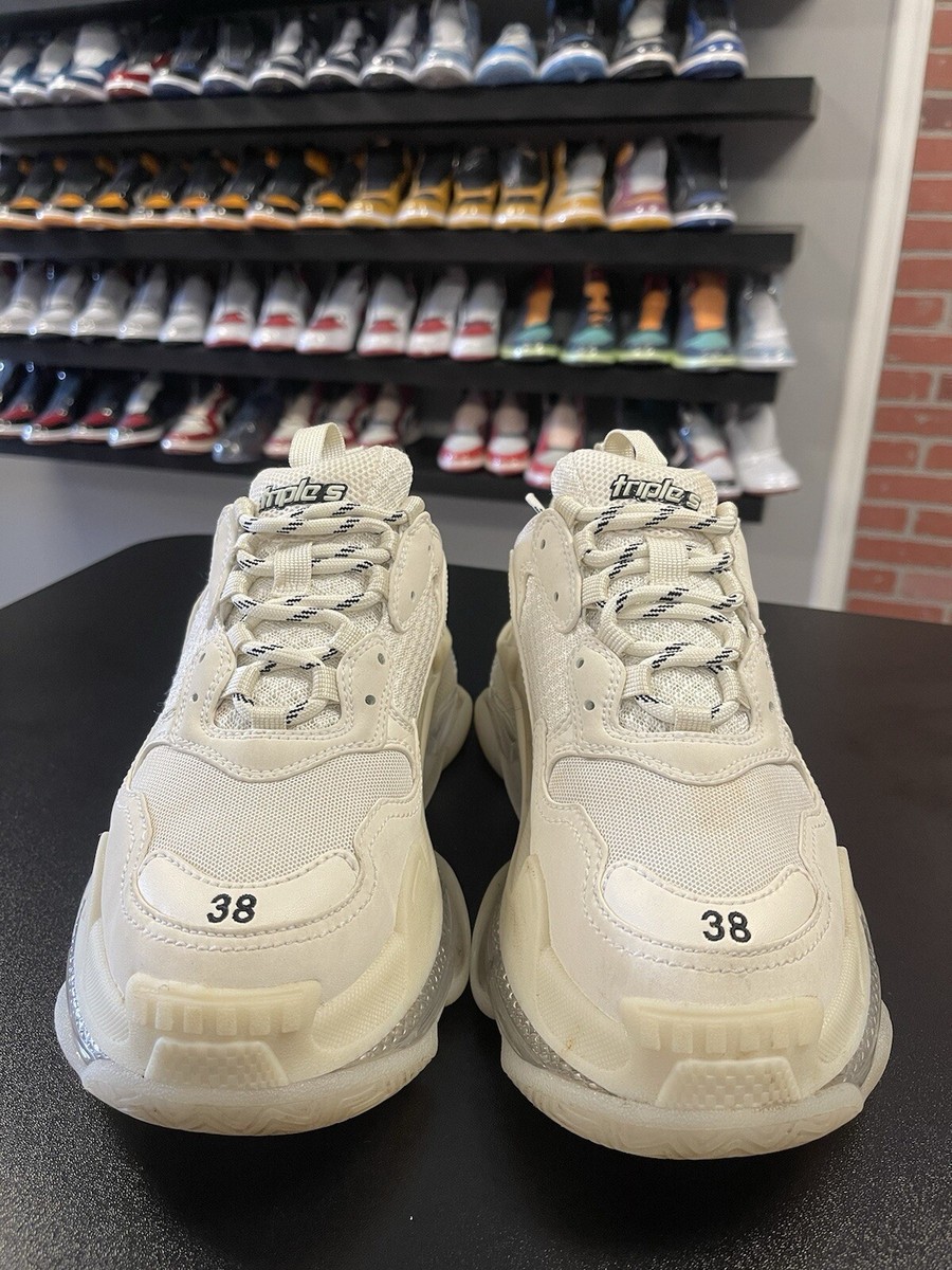 Size 8US/38EU - Balenciaga Triple S Translucent Clear Sole Womens