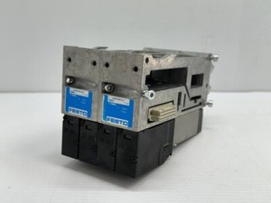 2x Festo MT2H-5/2-4.0-L-S-VI Solenoid Valves, On VIGM-03-4.0 Manifold Block