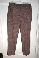 Veronica Beard Gemini Houndstooth Cropped Pants Tan Size 0. c506