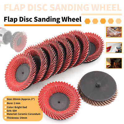10Pcs 3 Inch Ceramic Corundum Sanding Flap Wheels Disc For Metal Angle Grinder