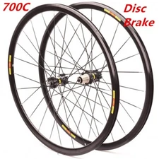 30mm 700C Thru Axle Quick Release Bicycle Wheelset Road Bike Disc Brake Wheels