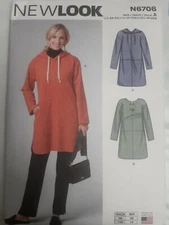 Pullover Hooded Sweatshirt New Look XS - XXL Simplicity Sewing Pattern N6706 UC