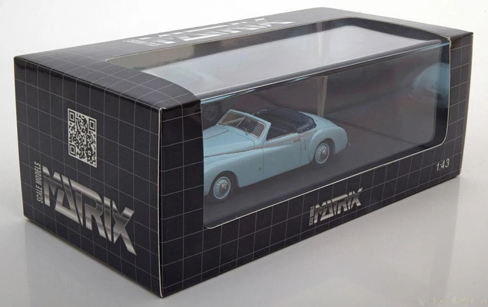 Bristol 400 DHC Cabriolet 1948 Pininfarina Blu Chiaro Matrix MX40204-101 1/43 - Immagine 2 di 3