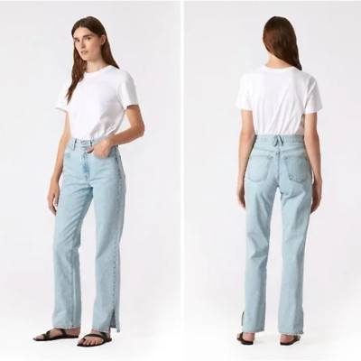 Slvrlake London Split Hard Luck Light Blue Jeans 30 NWT