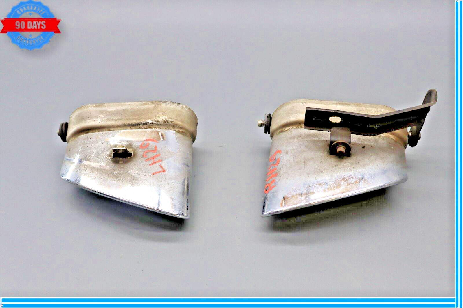 03-12 Bentley Continental GT GTC Exhaust Muffler Tips Left and Right Set Oem