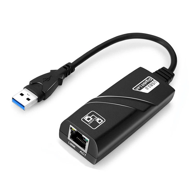 Adattatore Convertitore di Rete da USB 3.0 a RJ45 Ethernet LAN 10 100 1000 Mbps - Immagine 2 di 4