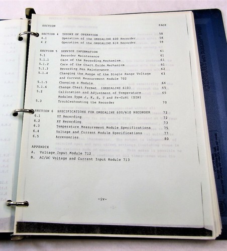 Omega Engineering Omegaline 600/610 Temperature Recorders Operator's Manual - Picture 7 of 10