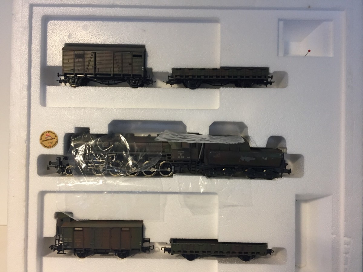 Liliput HOゲージ ドイツ DR52-369 蒸気機関車セット　３線式 Liliput 852 Ensemble of Br52 2-10-0 in DRB Wehrmacht