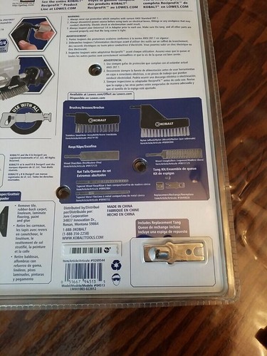 Kobalt 6 Pc. Reciprofit Tool Set Reciprocating Saw Attachments 0269544 Brand New - Picture 8 of 13