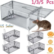 1-5Pack Mouse Trap Rat Trap Rodent Trap Live Catch Cage Easy to Set Up and Reuse