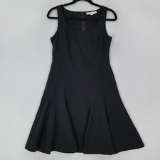 Ann Taylor LOFT Dress Womens 4 Black Flare A Line Skater Sleeveless Cocktail