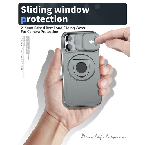 For iPhone 15 Pro Max 14 Plus 13 XR 7 Magsafe 360 Rotating Stand Shockproof Case - Foto 6 di 35