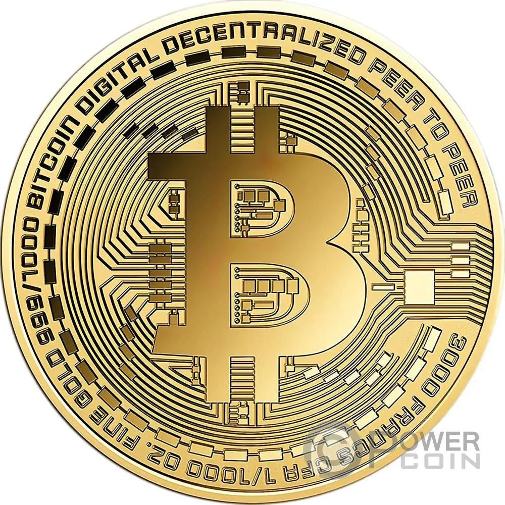 BITCOIN 1/1000 Oz Gold Coin 3000 Francs Chad