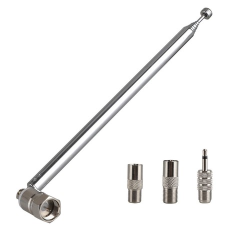 FM Radio Male F Type Telescopic Aerial Antenna 75 Ohm 3.5mm Adapter for Yamaha - Photo 2/10