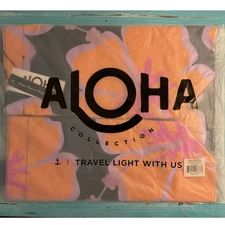 Rare Aloha Collection Limited Edition Pua Waikiki Papaya / Navy Holo Holo Bag