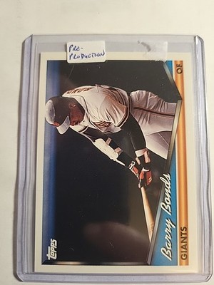 1993 Topps #2 Barry Bonds 1994 Pre-Production Giants