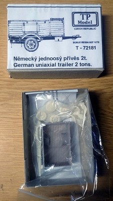 German uniaxial trailer 2t in 1/72 von TP Resin