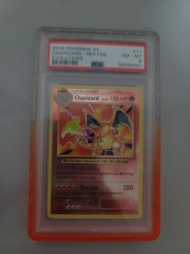 Charizard 11/108 Pokemon TCG XY Evolutions 2016 Reverse Holo Rare PSA 8 NM-MINT