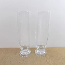 2 Mikasa Crystal The Ritz Pilsner Beer Glasses 9" Tall VGC