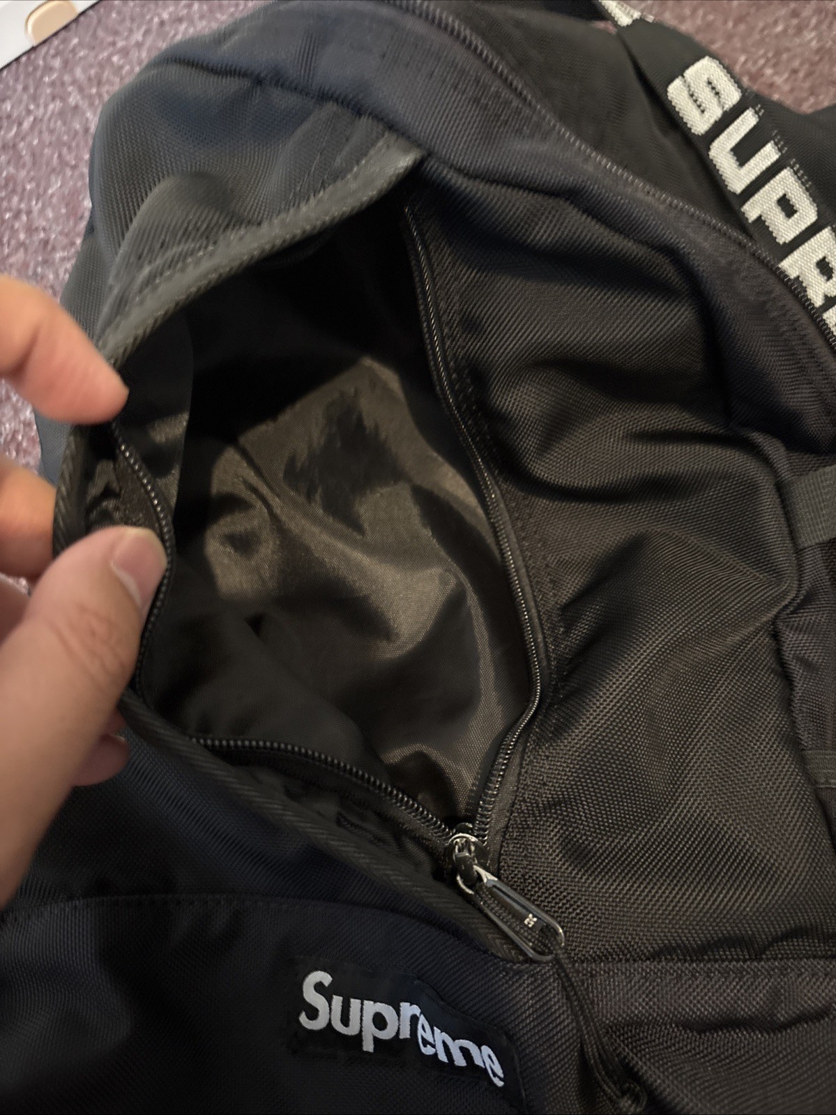 Supreme Cordura SS18 Ripstop Nylon Backpack Black - 1… - Gem