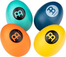 Meinl Percussion Egg Shakers 4-piece, Seafoam, Navy Blue, Orange, Yellow