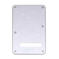Musiclily 4Ply White Pearl Back Plate For Fender Standard Strat ST Modern Guitar