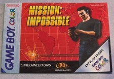 Manual Only Mission Impossible Gameboy GAME BOY COLOR