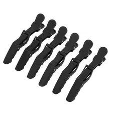 1-6Pcs Black Croc Hair Sectioning Grip Clips Hairdressing Cutting Clamps MRHP