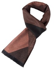 Men's Winter Warm Scarf with Tassels Soft Classic Mens Cashmere 11 black brown