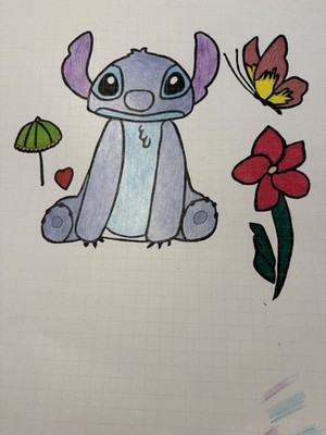 Disney  Stitch Drawing Proceeds For Cancer