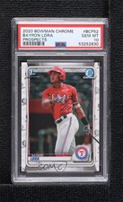 2020 Bowman Chrome Prospects Bayron Lora #BCP-52 PSA 10 GEM MT gh4