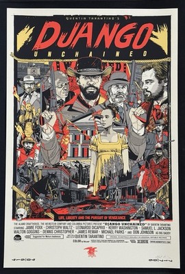 Django Unchained by Tyler Stout /700 Screen Print Movie Art Poster by Mondo