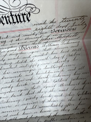 Antique hand written Document 1896 Licensed Victualler /Hop Merchant Hull Vellum - Picture 3 of 10