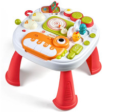 Activity table for children to learn and play, Musical toys, removable red legs