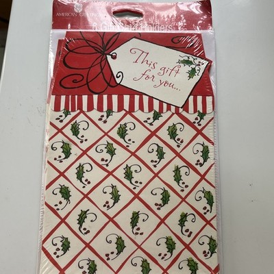 American Greetings 6 Gift Card Christmas Cards with Envelopes Christmas Holly
