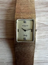 Vintage Wittnauer Quartz Watch - Elegant Rectangular Design with Diamond Accents