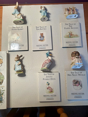 Vintage Beatrix Potter s Peter Rabbit Figurines and Books set