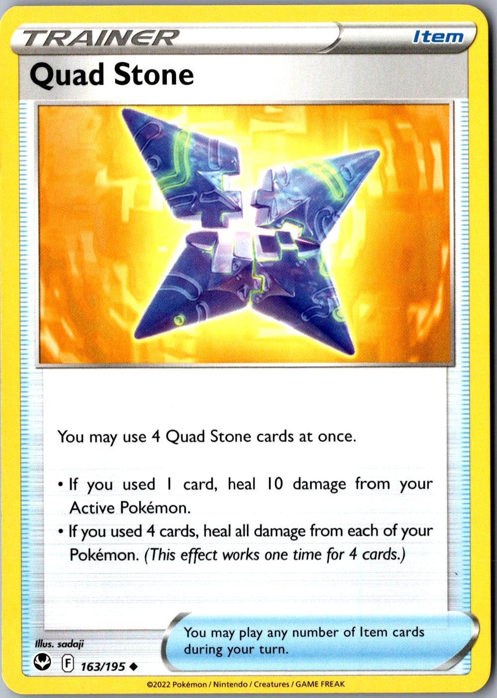 Quad Stone 163/195 Uncommon SWSH12: Silver Tempest LP Pokemon Card