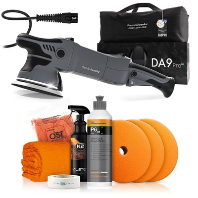 Exzenter Poliermaschinen Set chemicalworkz DA9 Pro Max mit Koch Chemie 8-tlg.
