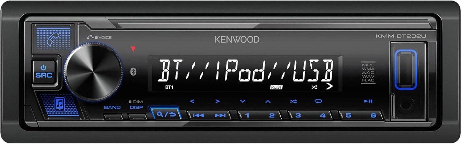 KENWOOD KMM-BT232U Bluetooth Car Stereo with USB Port, AM/FM Radio, MP3 Player,