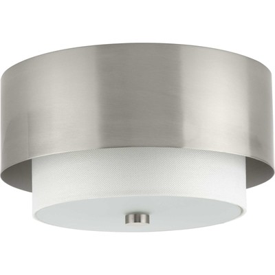 Progress Lighting P350249 Silva 2 Light 14''W Flush Mount Drum - Nickel