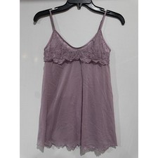 Vintage Victorias Secret Babydoll Womens Large Pink Lace Sheer Top Coquette