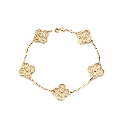 Van Cleef & Arpels Vintage Alhambra Armband 5 Motive VCARO1IE00 K18YG Herren