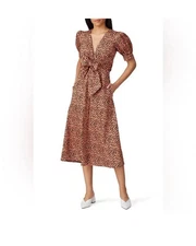 Love, Whit by Whitney Port Leopard Print Button Down Dress - Size Medium 