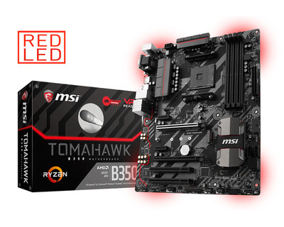  MSI B350 TOMAHAWK Gaming Motherboard AM4 AMD Ryzen Rote LED mit IO-Blende  