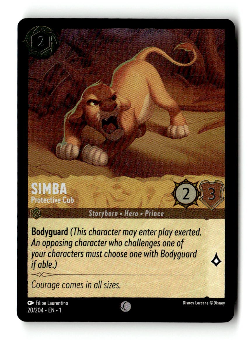 Simba - Protective Cub 20/204 Common The First Chapter Lorcana Cold Foil LP