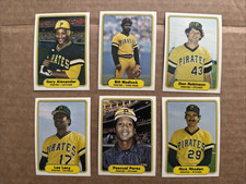 1982 Fleer Baseball Card Lot Pittsburgh Pirates Bill Madlock 485, Lacy + More